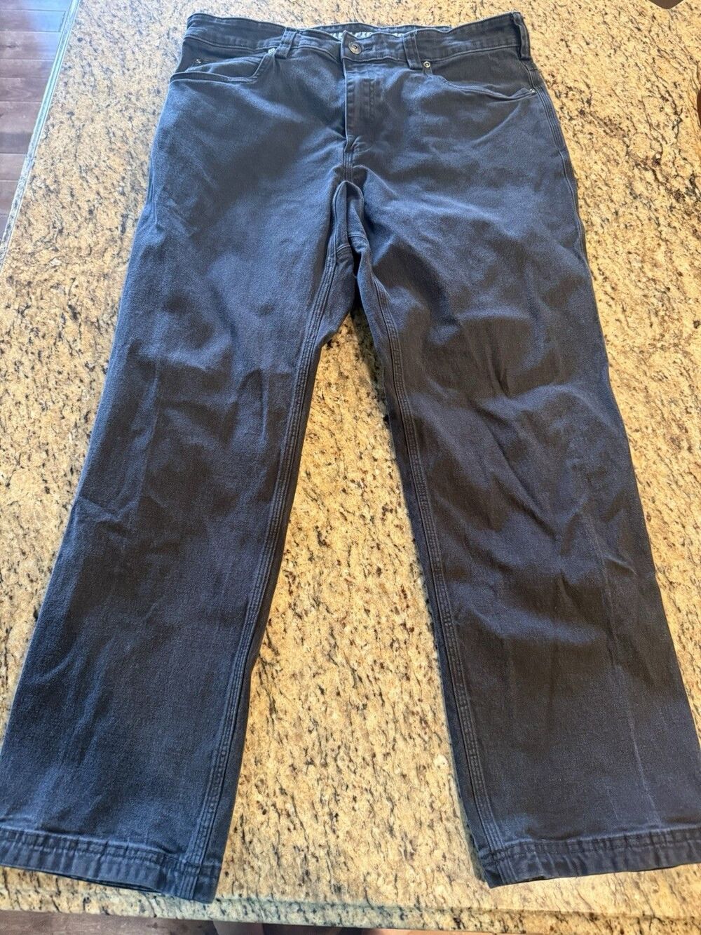 Duluth Trading Flex Fire Hose Standard Fit Mens Work pant 36x32 Black see Measur